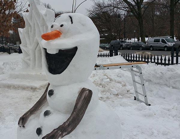 Snow sculpting Boston